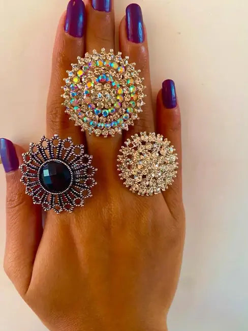 rings Fancy party wear women's rings combo pack of ring
