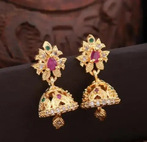 Gold Plated Latest Fancy Stylish ZUMMAR Earrings For Women and Girls