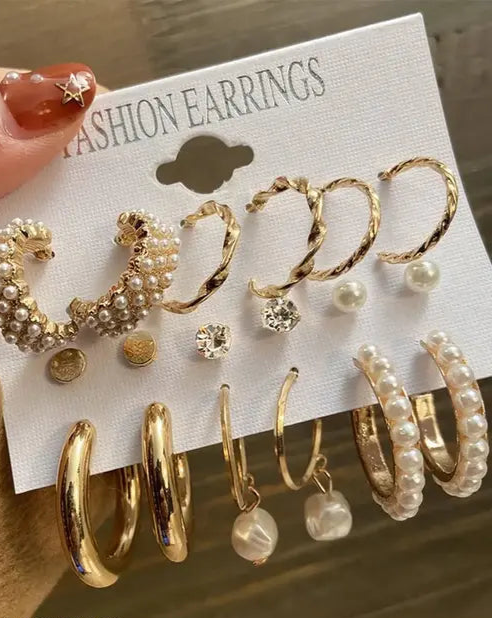 Vembley 9 Pair of earring Trendy Combo Earring set For Beautiful women