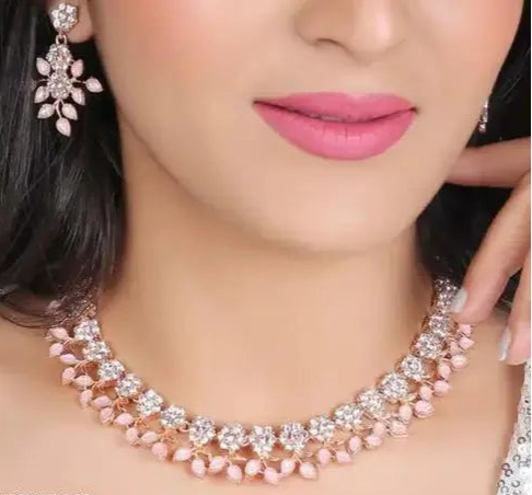 STONE NECKLACE WITH EARRING WOMAN JEWELLY SET