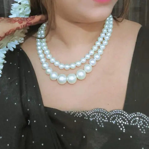  Shining White Pearl Necklace for women