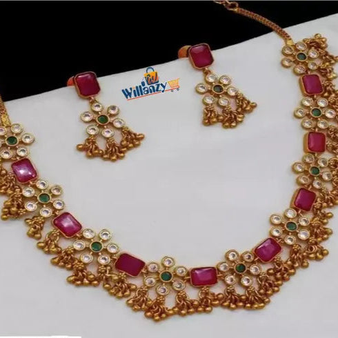 Beautiful COMBO jewellery(Gold Plated Green-Pink Diamond),choker,necklace,jewellery set,indian wedding jewellery set,Maangalyam/Murukku,south,indian,maharastrian,highquality set for women girls
