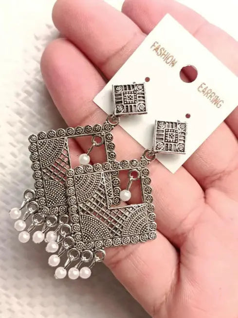 Silver Plated Earrings ( Combo Of 6)