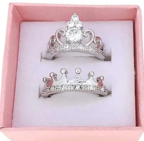 Valentine's Special King and Queen Adjustable Couple Rings