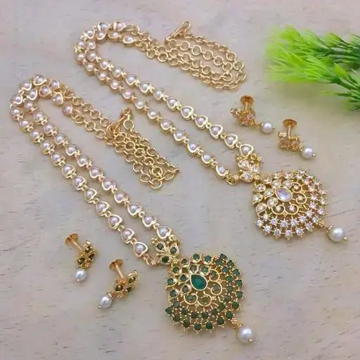 Diva Fancy Diamond Gold-Plated Finish Jewellery Set (pack of 2)