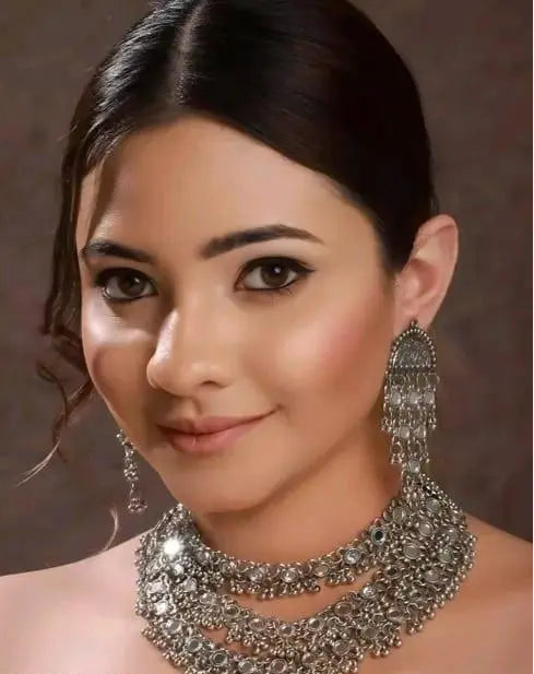 Samridhi DC 3 Layers Mirror Jewellery Set