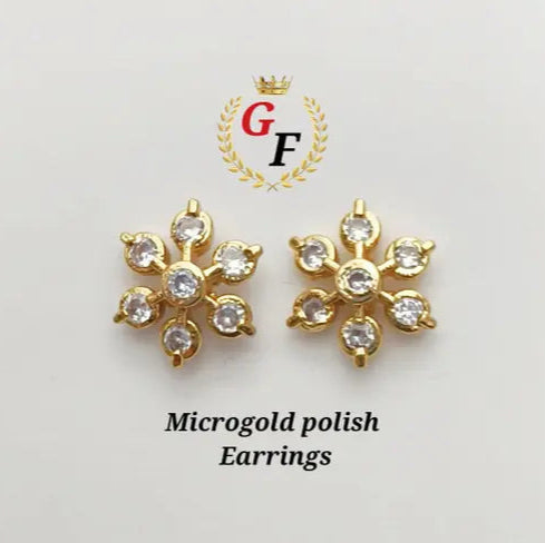 WHITE STONE EARRING -1013