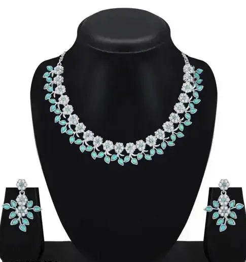 STONE NECKLACE WITH EARRING WOMAN JEWELLY SET