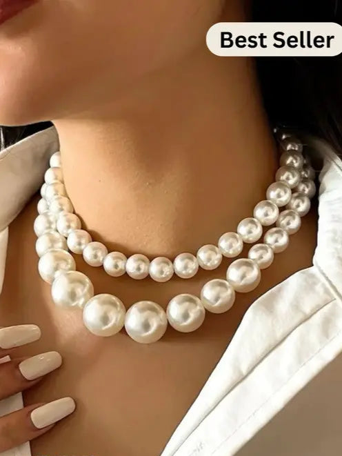 &nbsp;Shining White Pearl Necklace for women