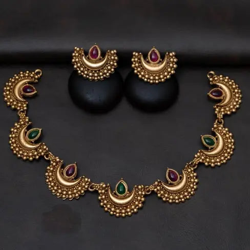 Multi Pirai Choker set | Traditional South Indian Pirai Choker Necklace | Bridal & Festive Gold Pirai Choker | Designer Pirai Choker Jewelry