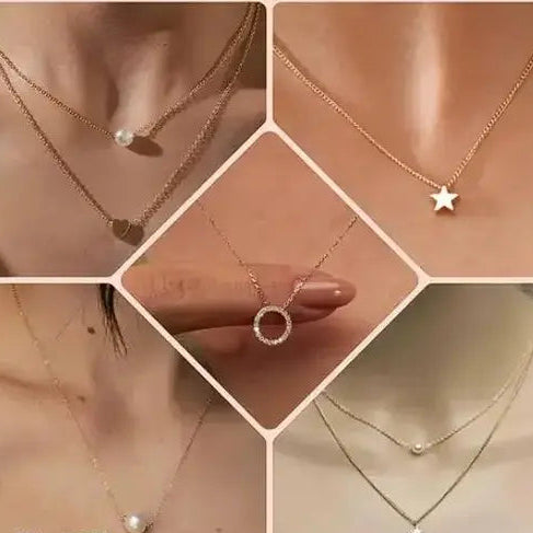 shimmering beautiful necklace combo for women and girls