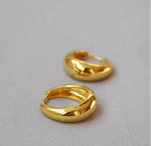 Fashion gold plated hoop earring for women and men