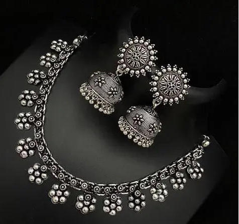 german silver flower Jewellery Set