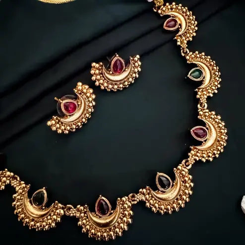 Multi Pirai Choker set | Traditional South Indian Pirai Choker Necklace | Bridal & Festive Gold Pirai Choker | Designer Pirai Choker Jewelry