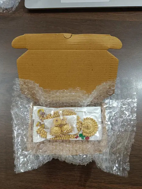 SOUTH INDIAN TRADITIONAL COPPER NECKLACE JEWELLERY SET FOR WOMEN