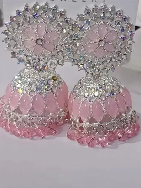 Stylish Jewellery Latest &amp; High Quality Pink calour Jhumka/Jhumki Earing's for Girls and Women's